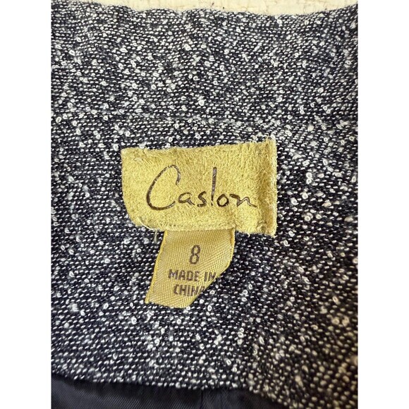 Caslon Tweed Jacket Mid Length Coat | Gray | Single Breasted | Size 8 - Picture 6 of 15